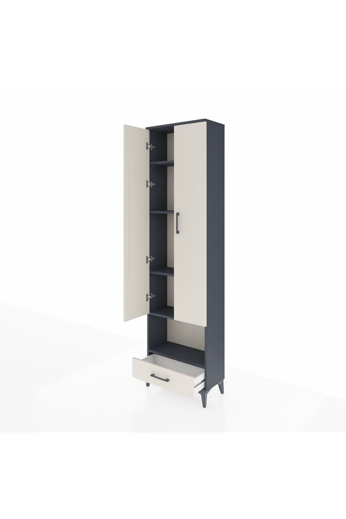 Arges Dolap 5 Raflı Tek Çekmeceli Tek Askılı 60x30x221 - S29M027V4A