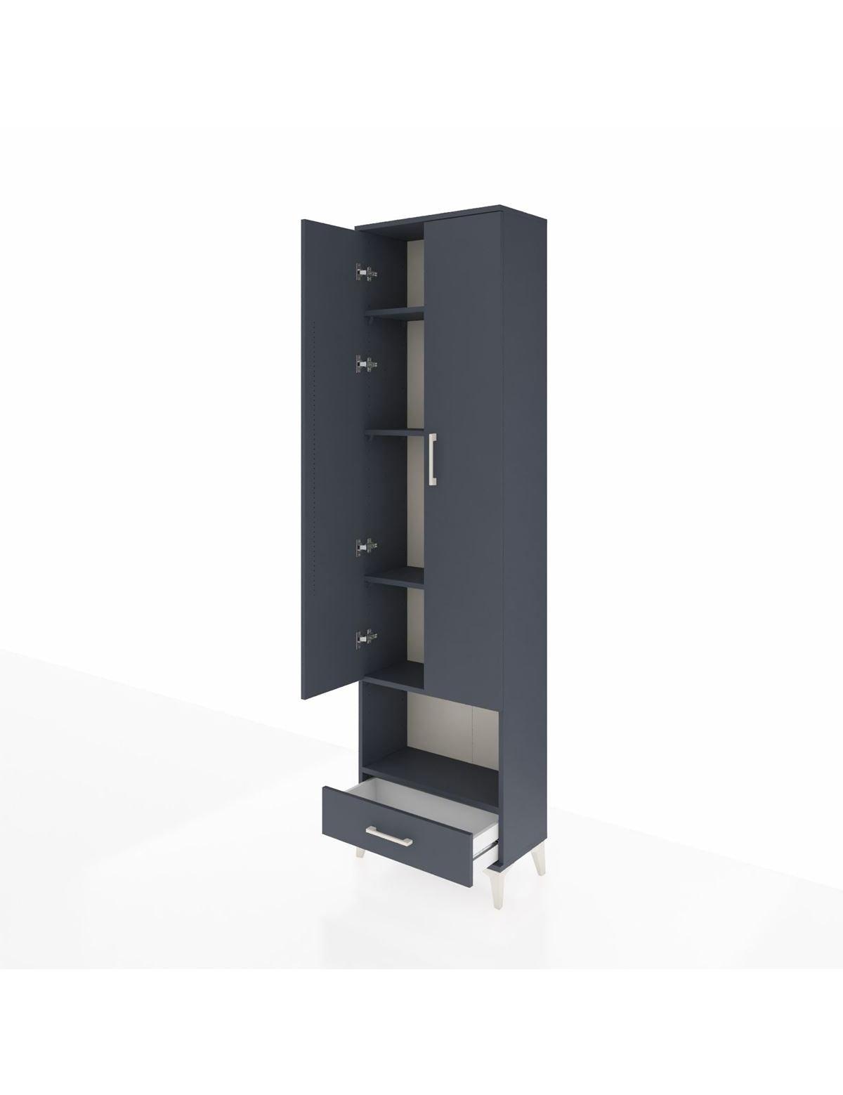 Arges Dolap 5 Raflı Tek Çekmeceli Tek Askılı 60x30x221 - S29M027V5A