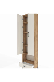 Arges Dolap 5 Raflı Tek Çekmeceli Tek Askılı 60x30x221 - S29M027V7A