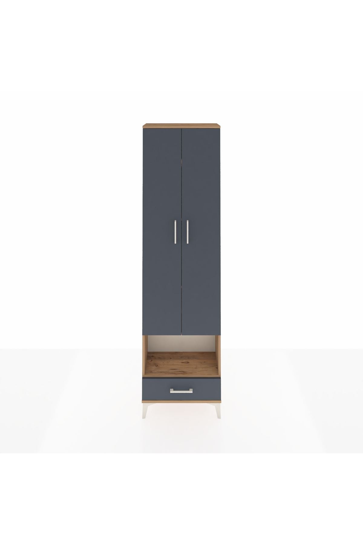 Arges Dolap 5 Raflı Tek Çekmeceli Tek Askılı 60x30x221 - S29M027V8A