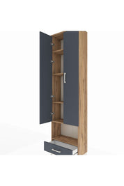Arges Dolap 5 Raflı Tek Çekmeceli Tek Askılı 60x30x221 - S29M027V8A