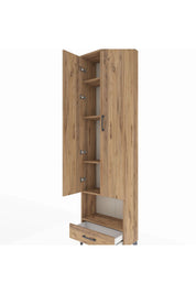 Arges Dolap 5 Raflı Tek Çekmeceli Tek Askılı 60x30x221 - S29M027V9A