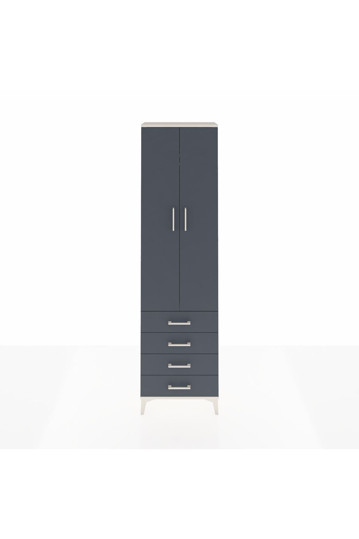 Arges Dolap 2 Raflı 4 Çekmeceli Tek Askılı 60x30x221 - S29M028V2A