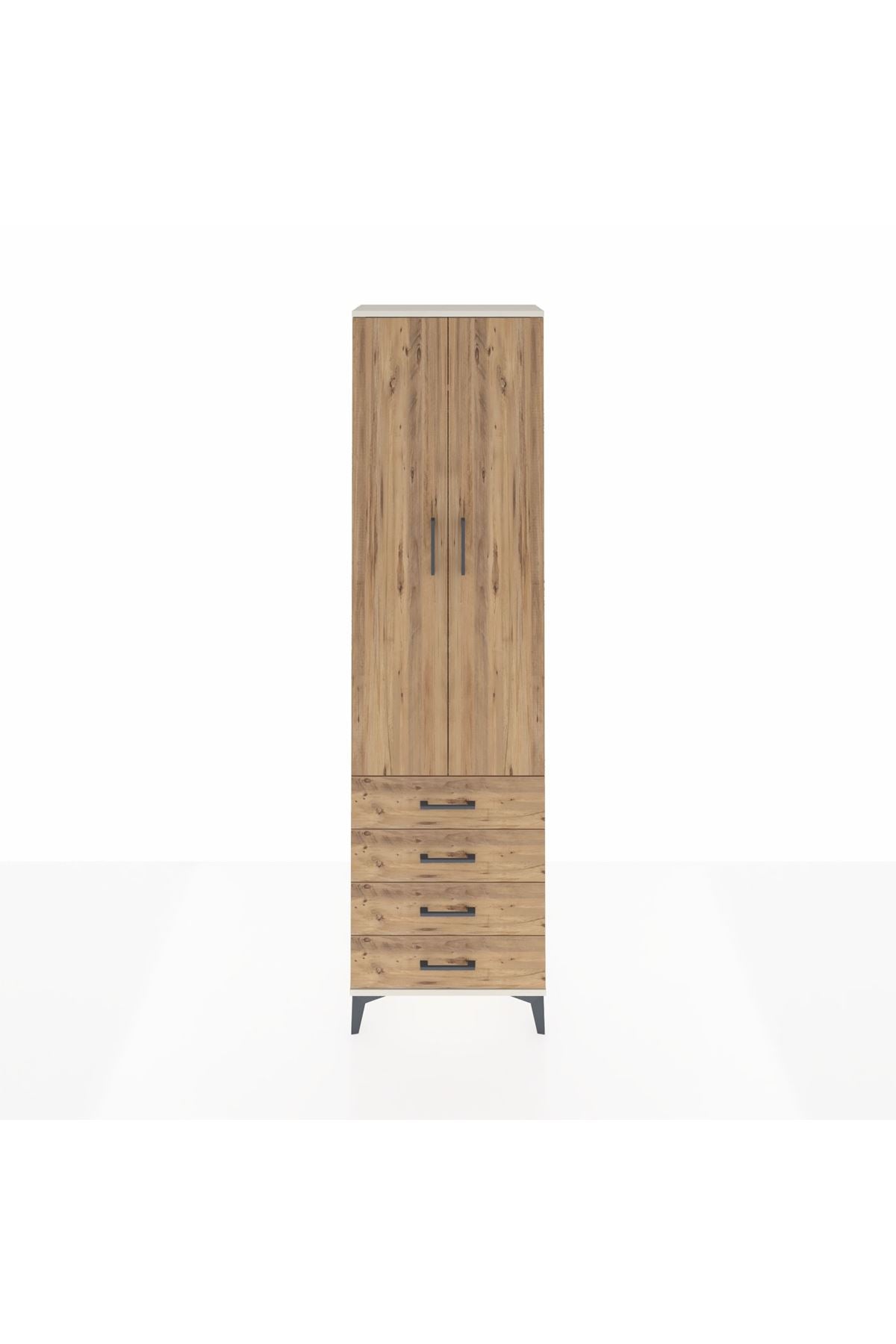 Arges Dolap 2 Raflı 4 Çekmeceli Tek Askılı 60x30x221 - S29M028V3A