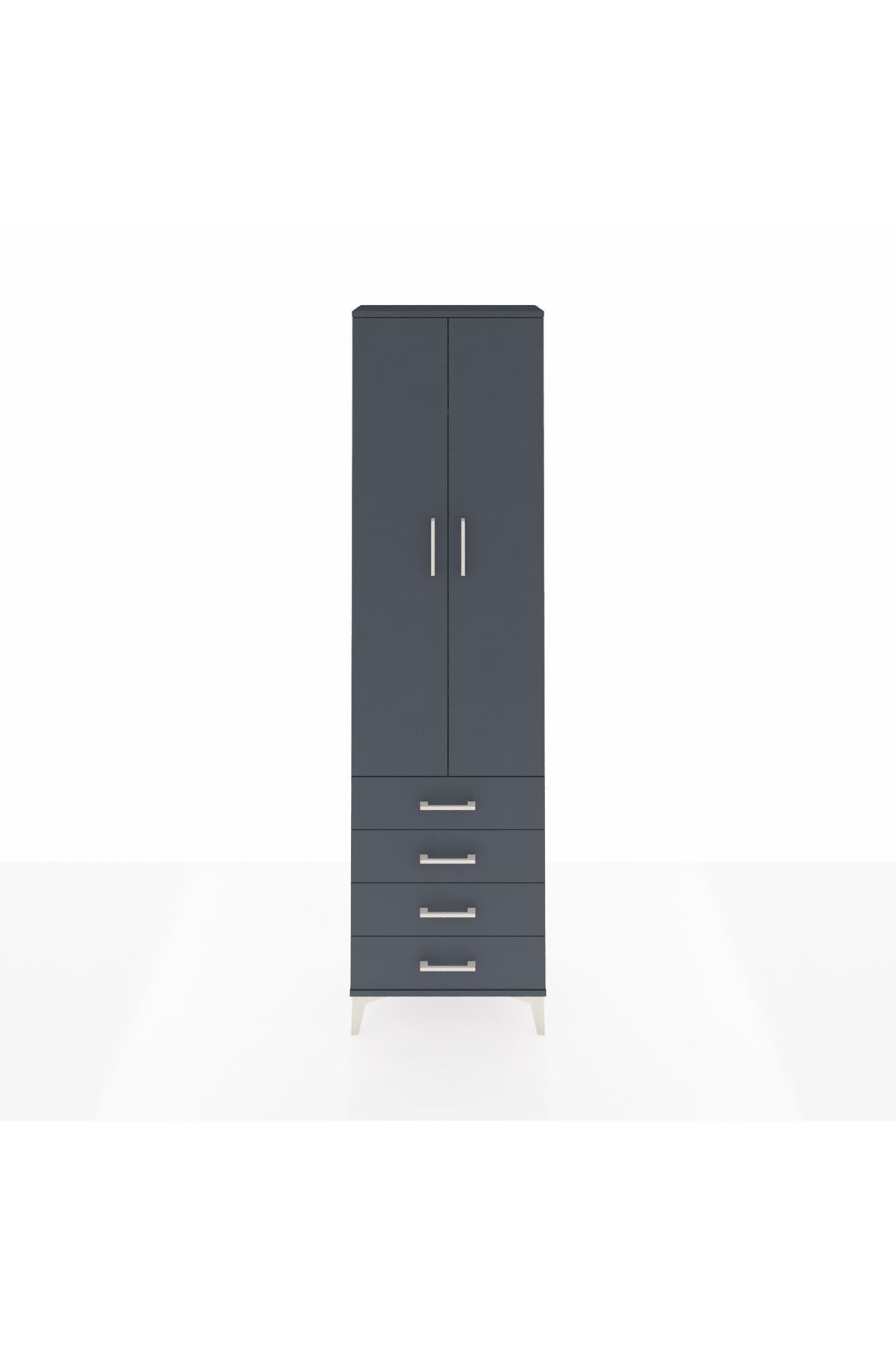 Arges Dolap 2 Raflı 4 Çekmeceli Tek Askılı 60x30x221 - S29M028V5A