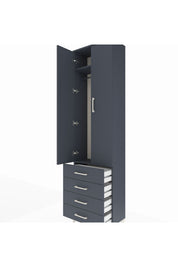 Arges Dolap 2 Raflı 4 Çekmeceli Tek Askılı 60x30x221 - S29M028V5A