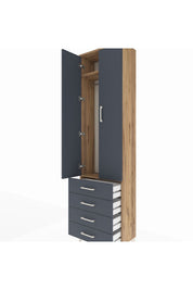 Arges Dolap 2 Raflı 4 Çekmeceli Tek Askılı 60x30x221 - S29M028V8A
