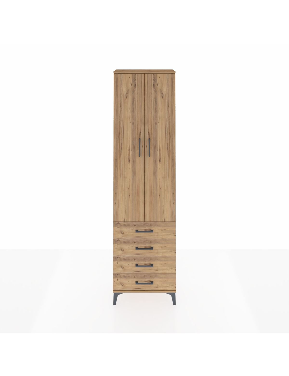 Arges Dolap 2 Raflı 4 Çekmeceli Tek Askılı 60x30x221 - S29M028V9A