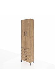 Arges Dolap 2 Raflı 4 Çekmeceli Tek Askılı 60x30x221 - S29M028V9A