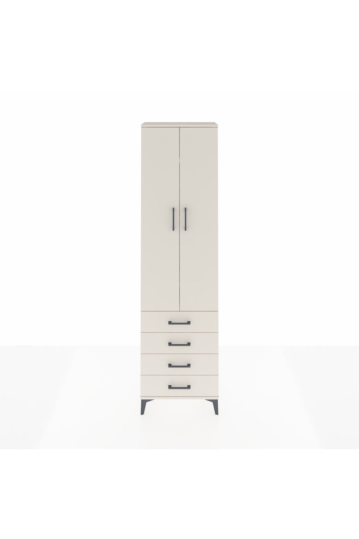 Arges Dolap 4 Raflı 4 Çekmeceli 2 Kapaklı 60x30x221 - S29M029V1A