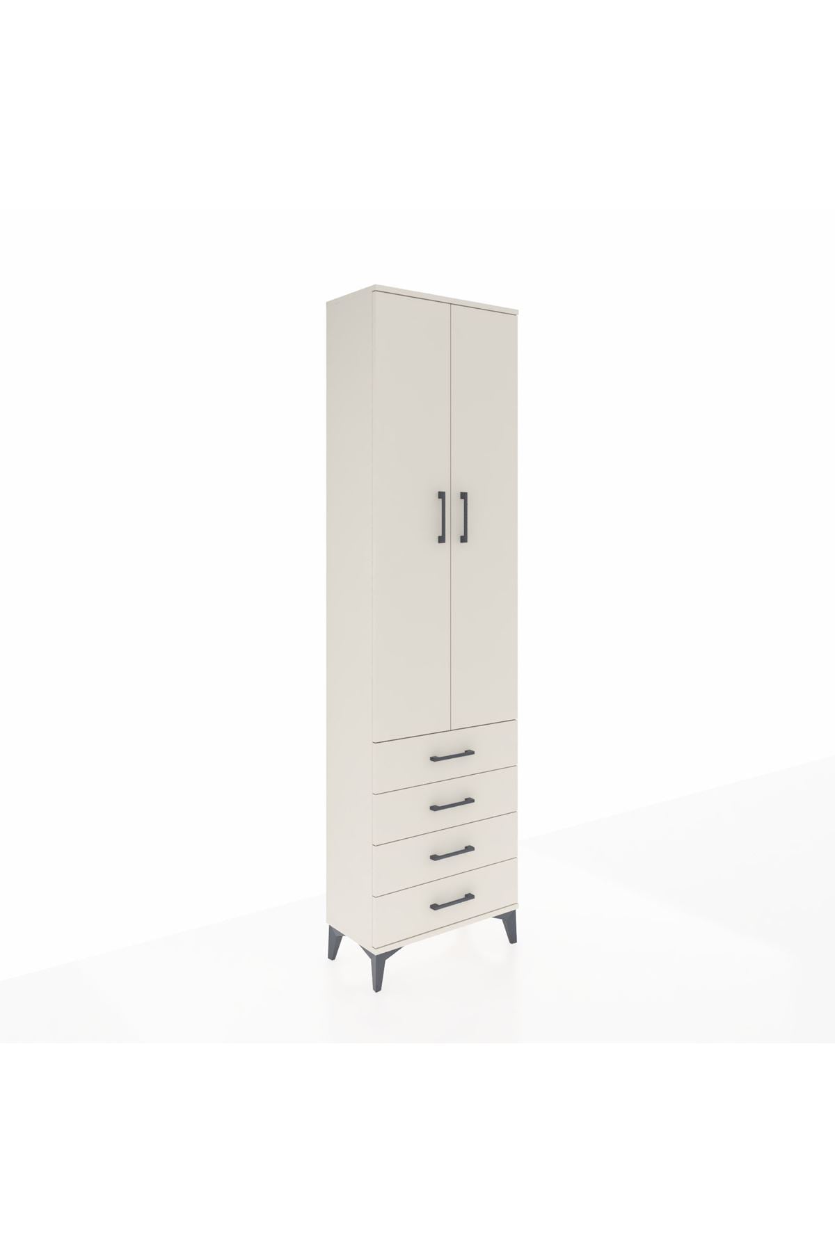 Arges Dolap 4 Raflı 4 Çekmeceli 2 Kapaklı 60x30x221 - S29M029V1A