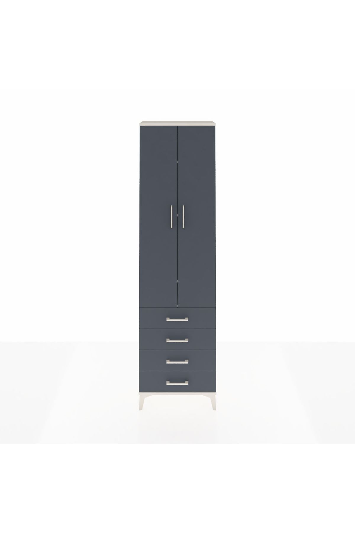Arges Dolap 4 Raflı 4 Çekmeceli 2 Kapaklı 60x30x221 - S29M029V2A