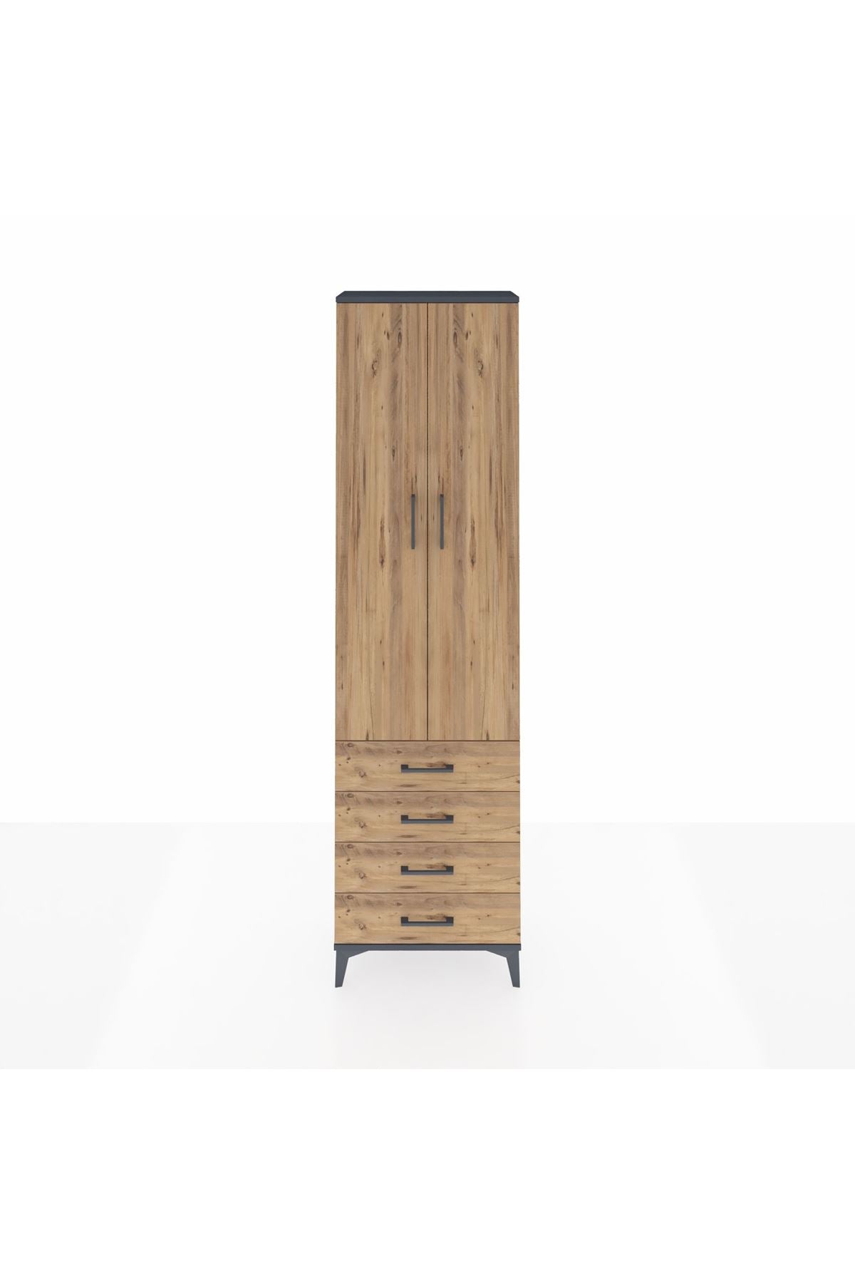 Arges Dolap 4 Raflı 4 Çekmeceli 2 Kapaklı 60x30x221 - S29M029V6A