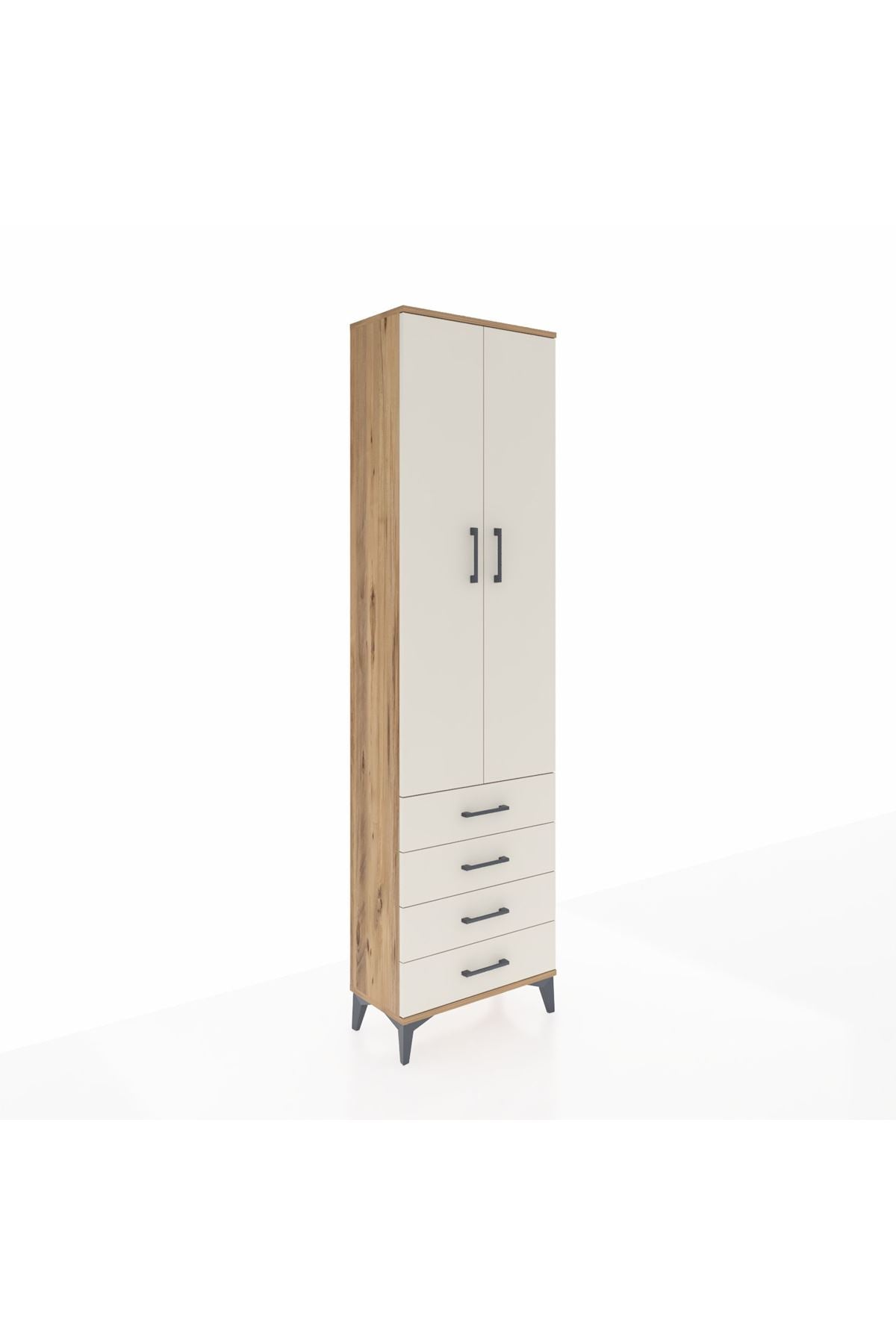 Arges Dolap 4 Raflı 4 Çekmeceli 2 Kapaklı 60x30x221 - S29M029V7A