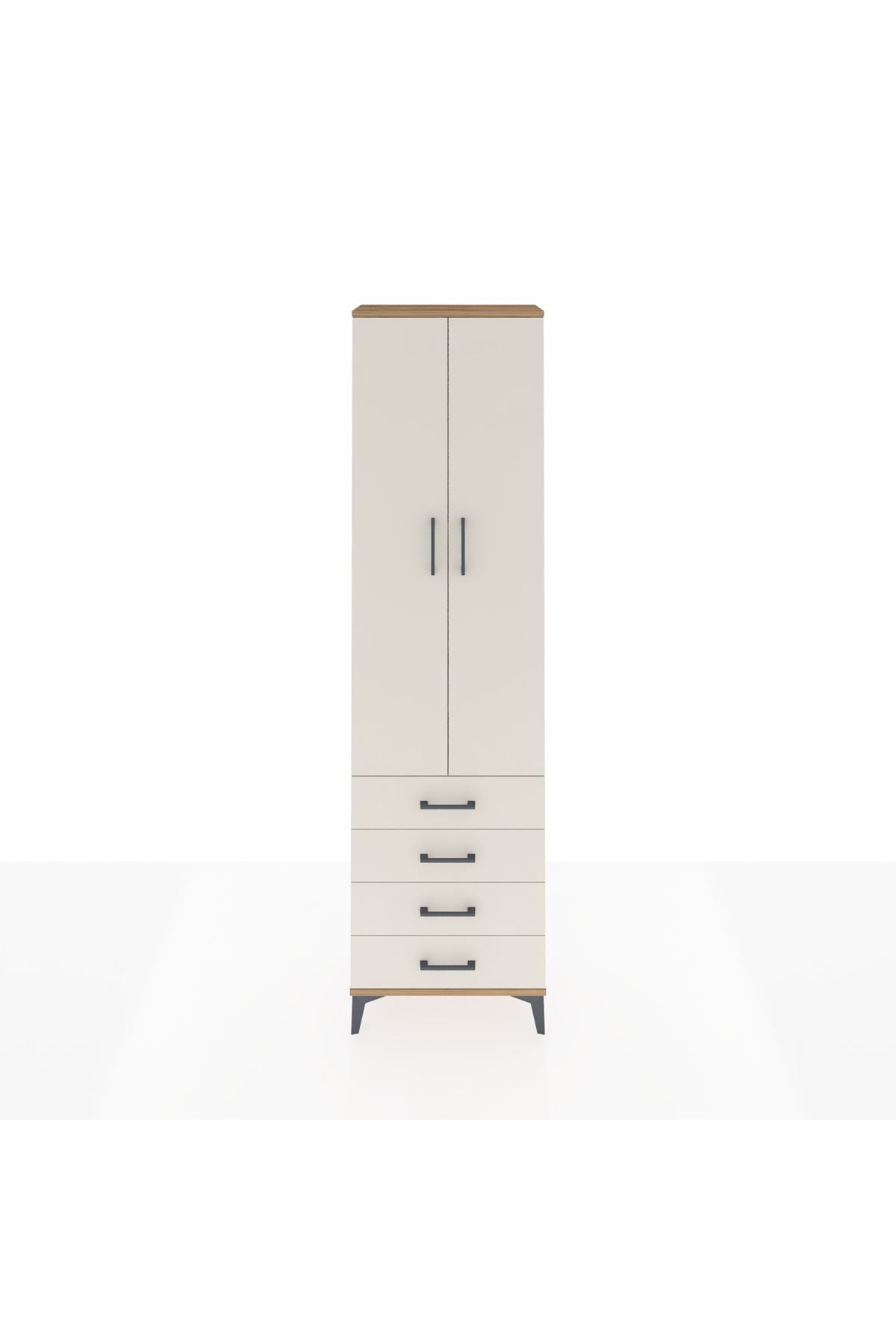 Arges Dolap 4 Raflı 4 Çekmeceli 2 Kapaklı 60x30x221 - S29M029V7A