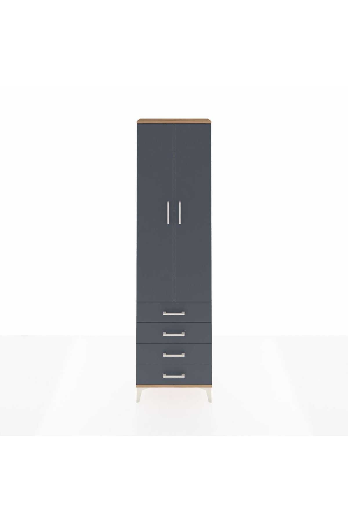 Arges Dolap 4 Raflı 4 Çekmeceli 2 Kapaklı 60x30x221 - S29M029V8A