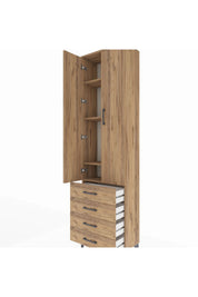 Arges Dolap 4 Raflı 4 Çekmeceli 2 Kapaklı 60x30x221 - S29M029V9A