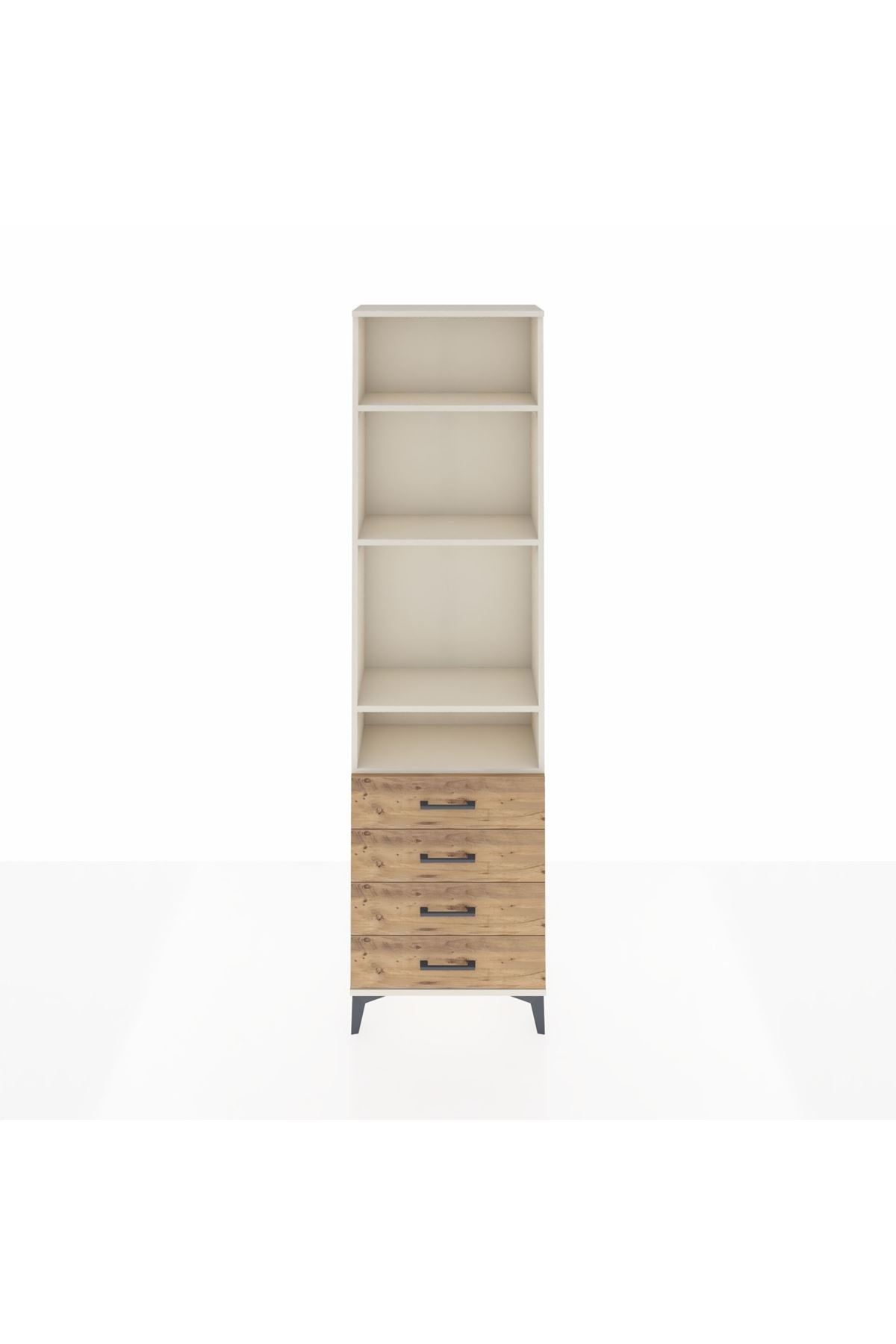 Arges Dolap 4 Raflı 4 Çekmeceli 60x30x221 - S29M030V3A
