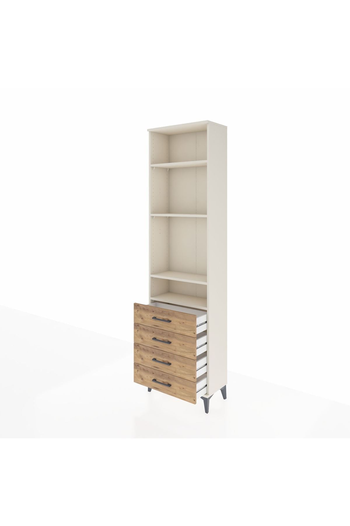 Arges Dolap 4 Raflı 4 Çekmeceli 60x30x221 - S29M030V3A