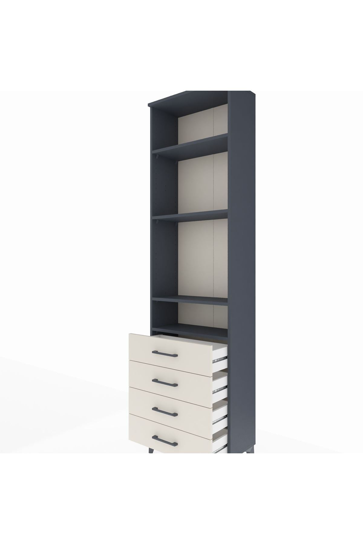 Arges Dolap 4 Raflı 4 Çekmeceli 60x30x221 - S29M030V4A
