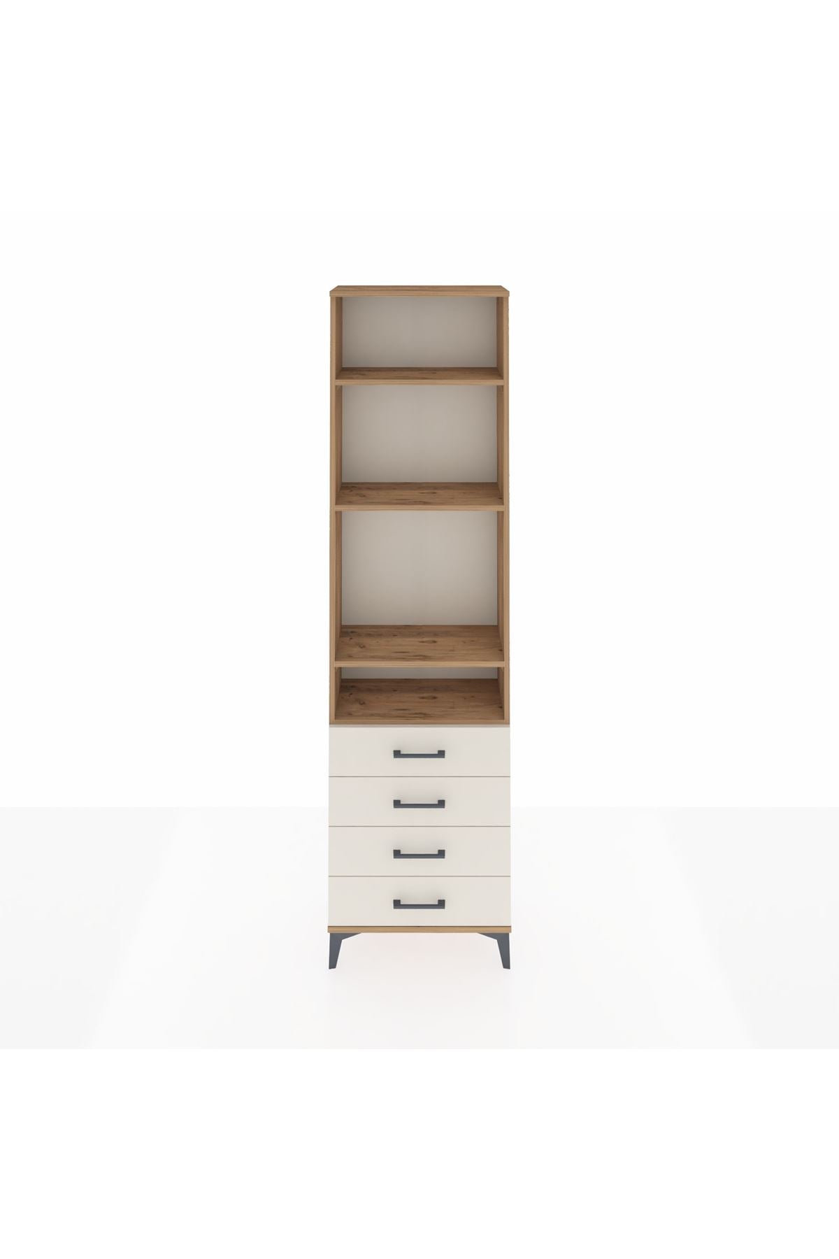 Arges Dolap 4 Raflı 4 Çekmeceli 60x30x221 - S29M030V7A