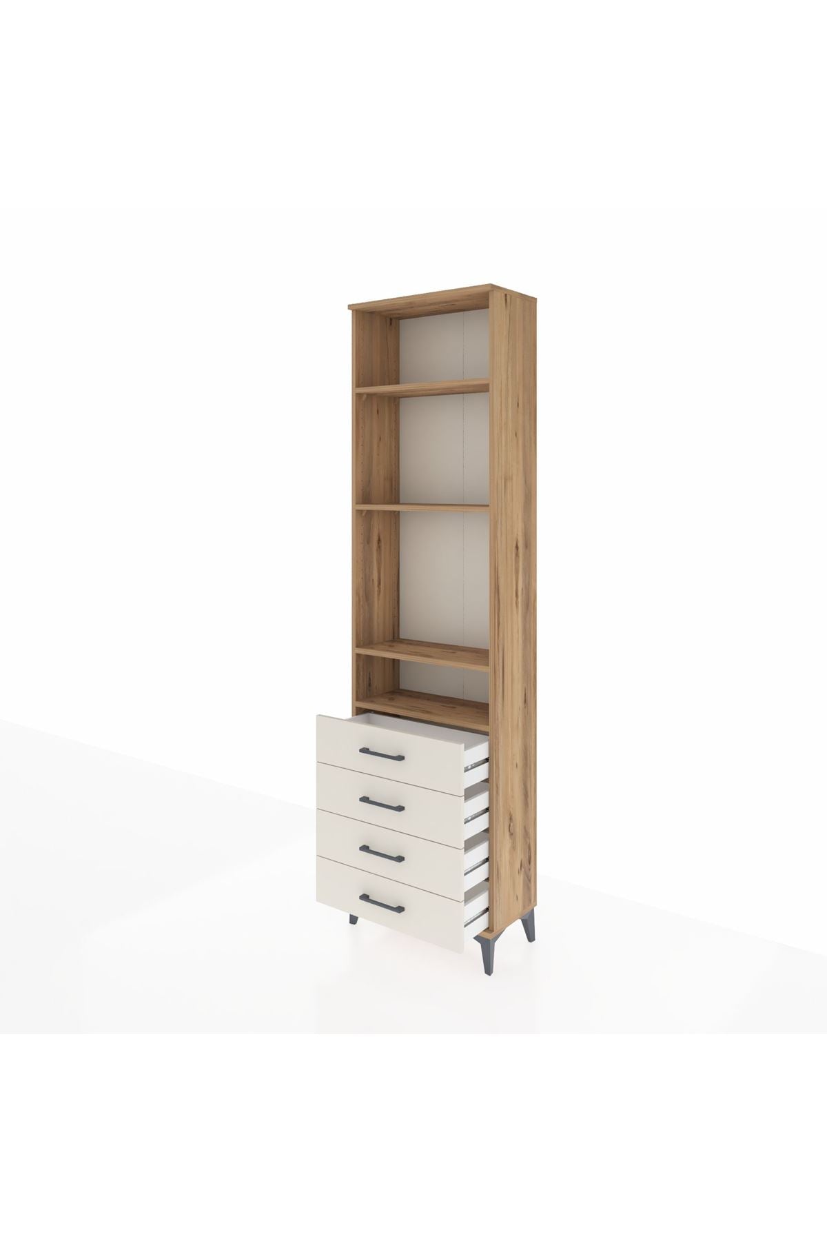 Arges Dolap 4 Raflı 4 Çekmeceli 60x30x221 - S29M030V7A