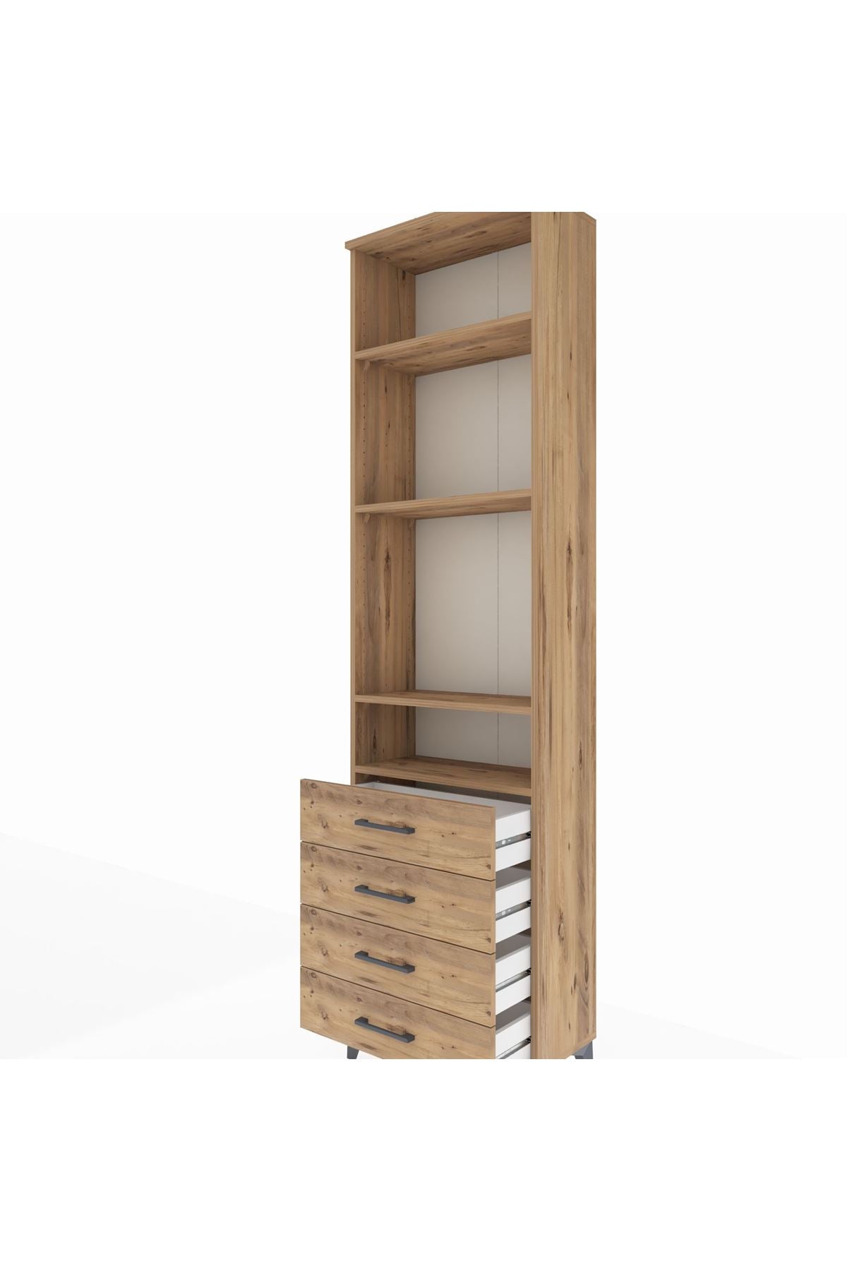 Arges Dolap 4 Raflı 4 Çekmeceli 60x30x221 - S29M030V9A