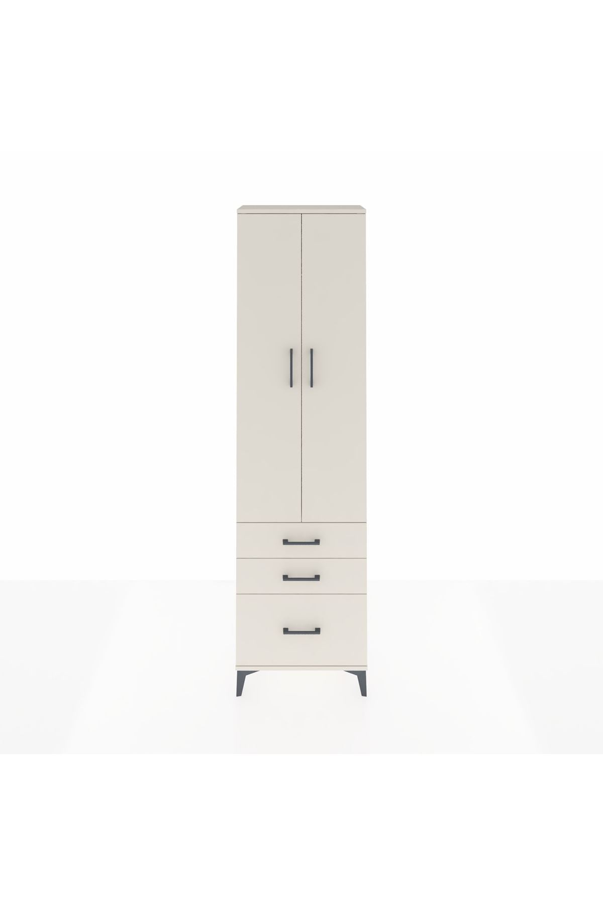 Arges Dolap 2 Raflı 3 Çekmeceli Tek Askılı 60x30x221 - S29M031V1A