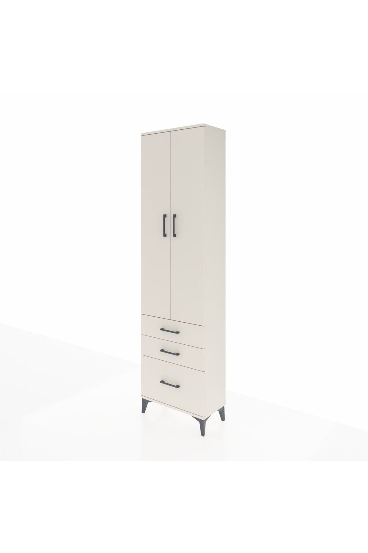 Arges Dolap 2 Raflı 3 Çekmeceli Tek Askılı 60x30x221 - S29M031V1A