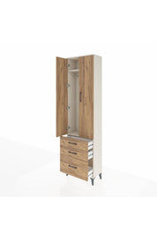 Arges Dolap 2 Raflı 3 Çekmeceli Tek Askılı 60x30x221 - S29M031V3A
