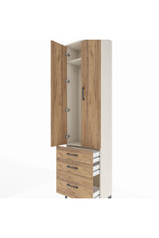 Arges Dolap 2 Raflı 3 Çekmeceli Tek Askılı 60x30x221 - S29M031V3A