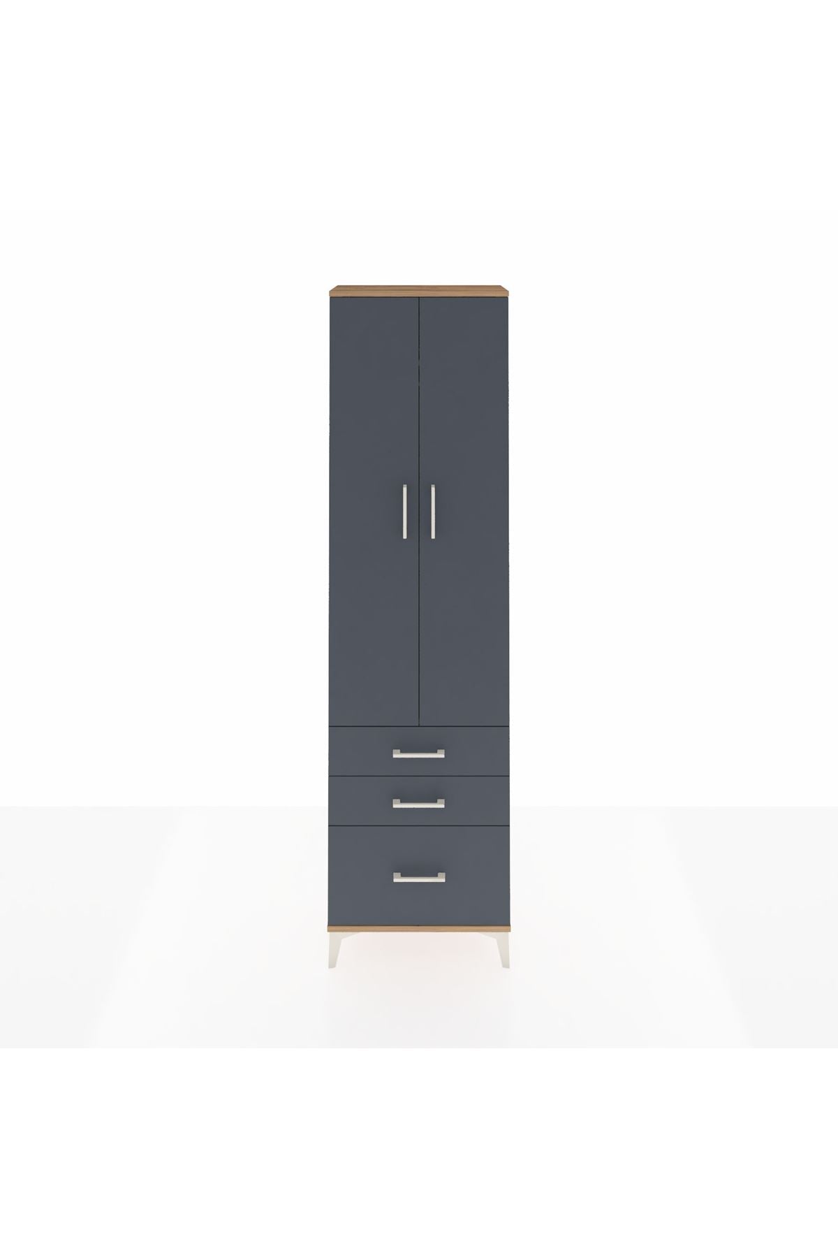 Arges Dolap 2 Raflı 3 Çekmeceli Tek Askılı 60x30x221 - S29M031V8A