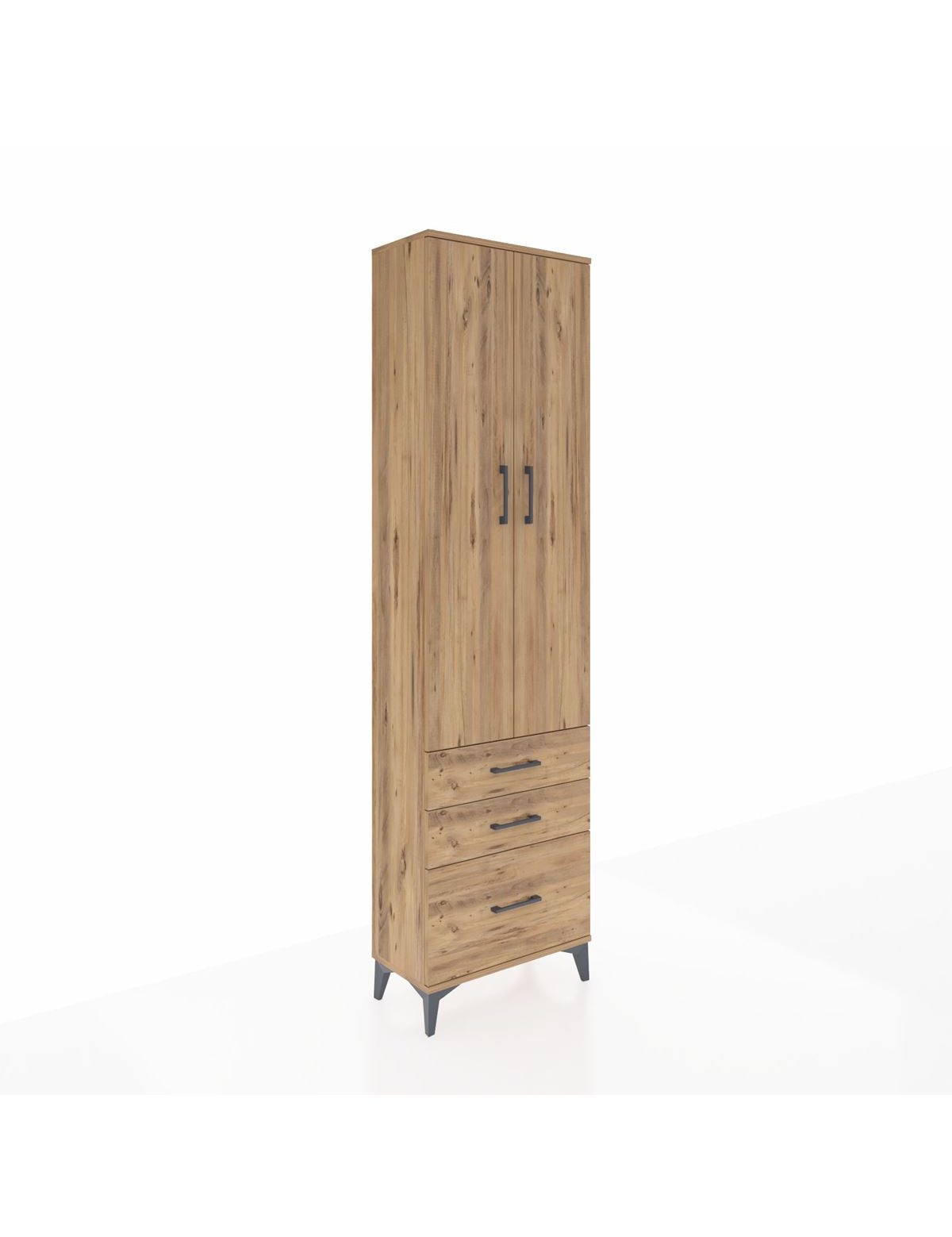 Arges Dolap 2 Raflı 3 Çekmeceli Tek Askılı 60x30x221 - S29M031V9A