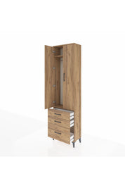 Arges Dolap 2 Raflı 3 Çekmeceli Tek Askılı 60x30x221 - S29M031V9A