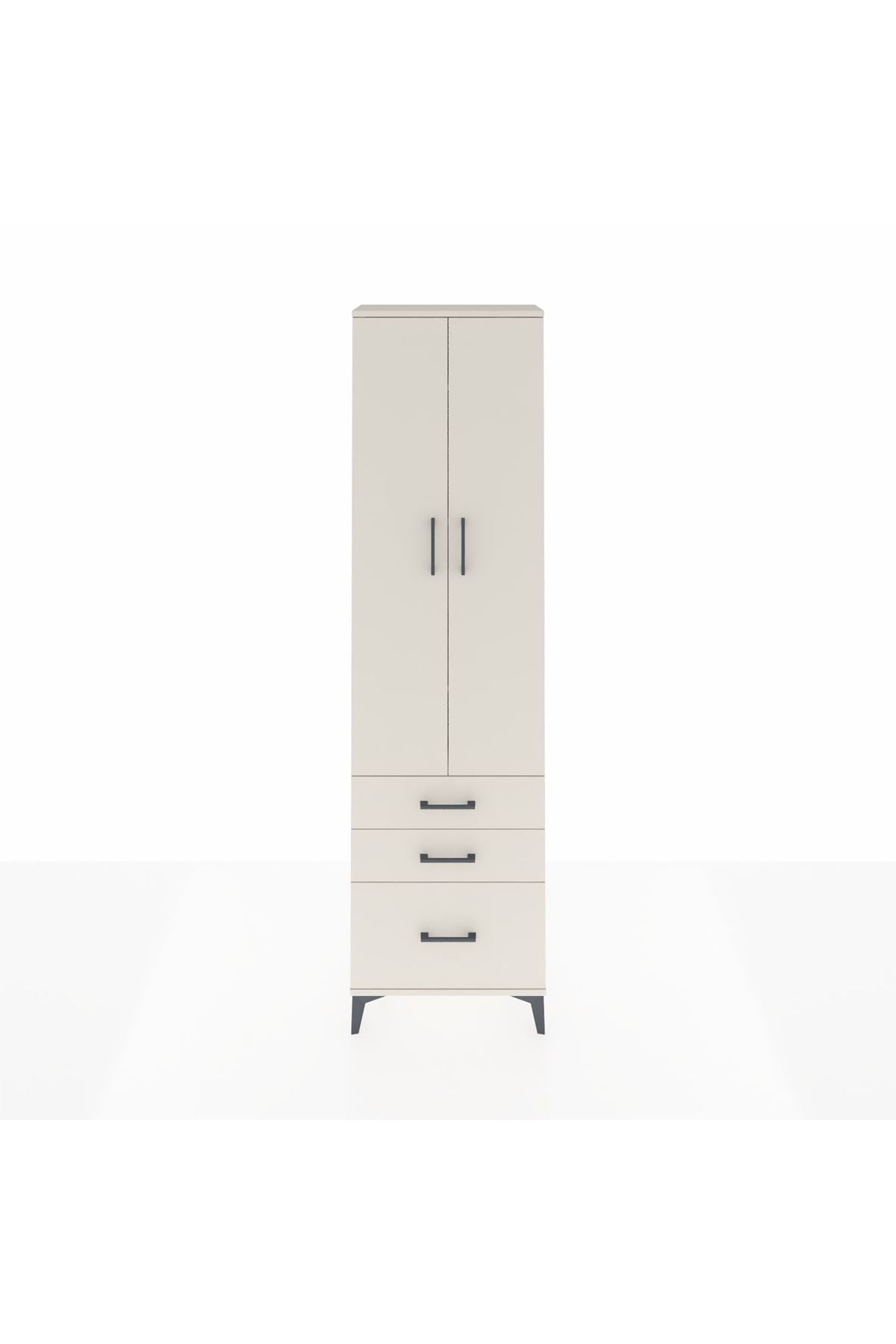 Arges Dolap 4 Raflı 3 Çekmeceli 2 Kapaklı 60x30x221 - S29M032V1A