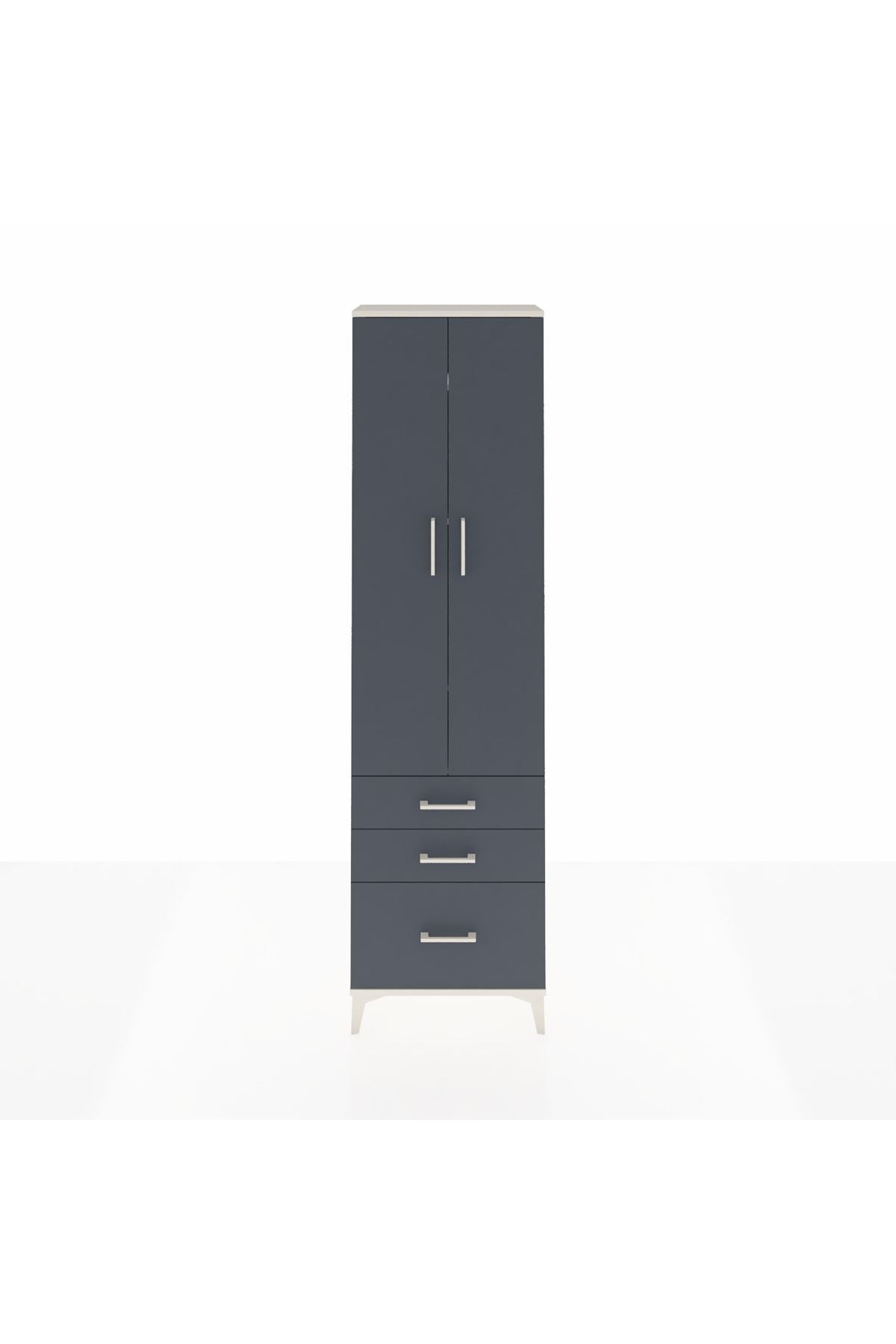 Arges Dolap 4 Raflı 3 Çekmeceli 2 Kapaklı 60x30x221 - S29M032V2A