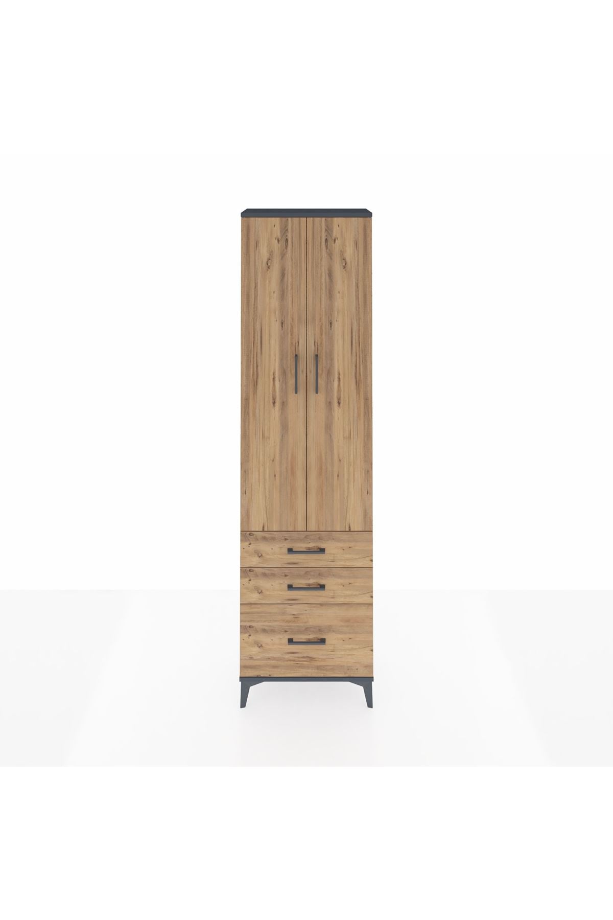 Arges Dolap 4 Raflı 3 Çekmeceli 2 Kapaklı 60x30x221 - S29M032V6A