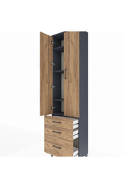 Arges Dolap 4 Raflı 3 Çekmeceli 2 Kapaklı 60x30x221 - S29M032V6A