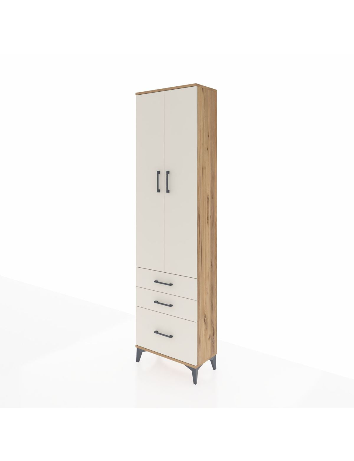 Arges Dolap 4 Raflı 3 Çekmeceli 2 Kapaklı 60x30x221 - S29M032V7A