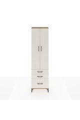 Arges Dolap 4 Raflı 3 Çekmeceli 2 Kapaklı 60x30x221