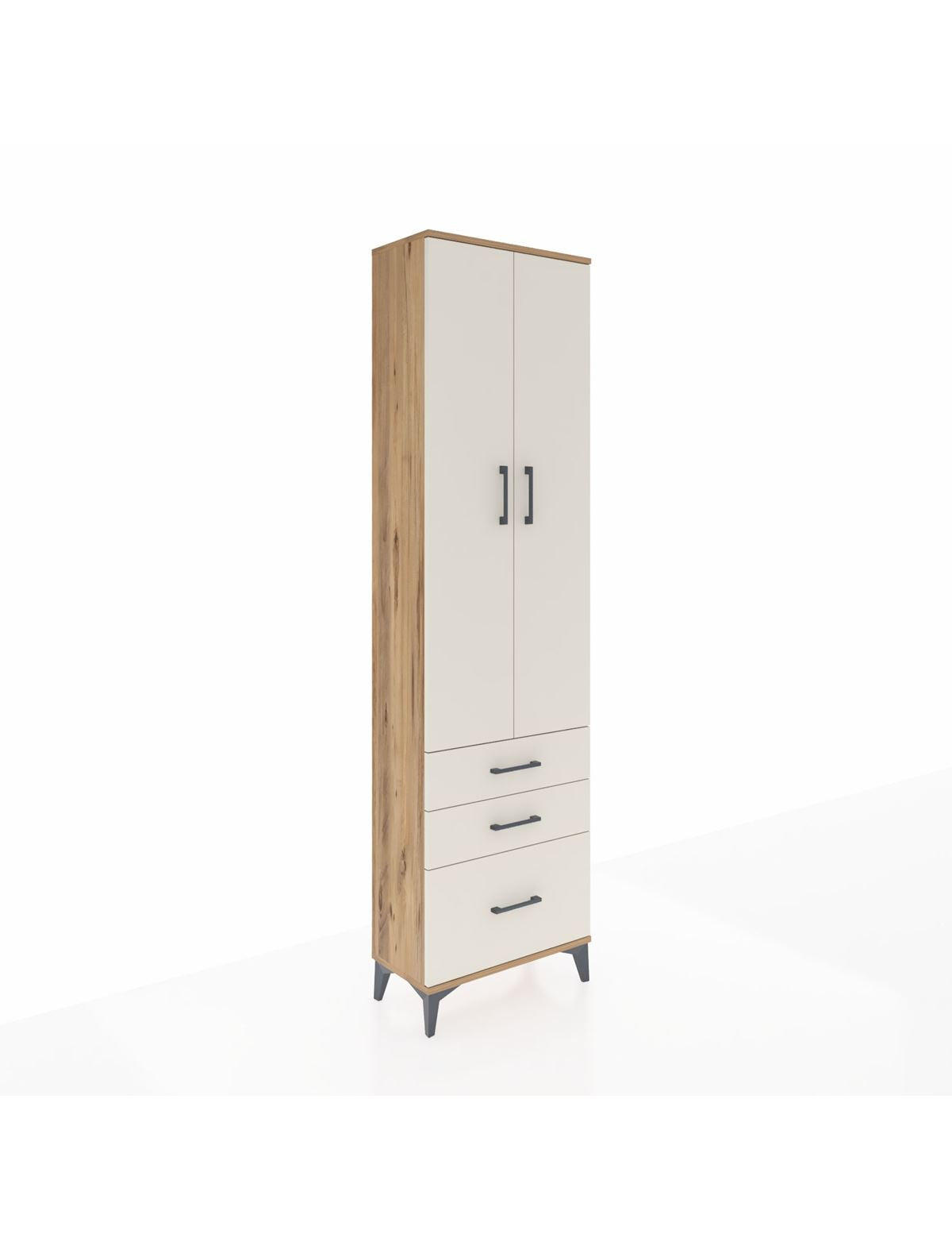 Arges Dolap 4 Raflı 3 Çekmeceli 2 Kapaklı 60x30x221 - S29M032V7A