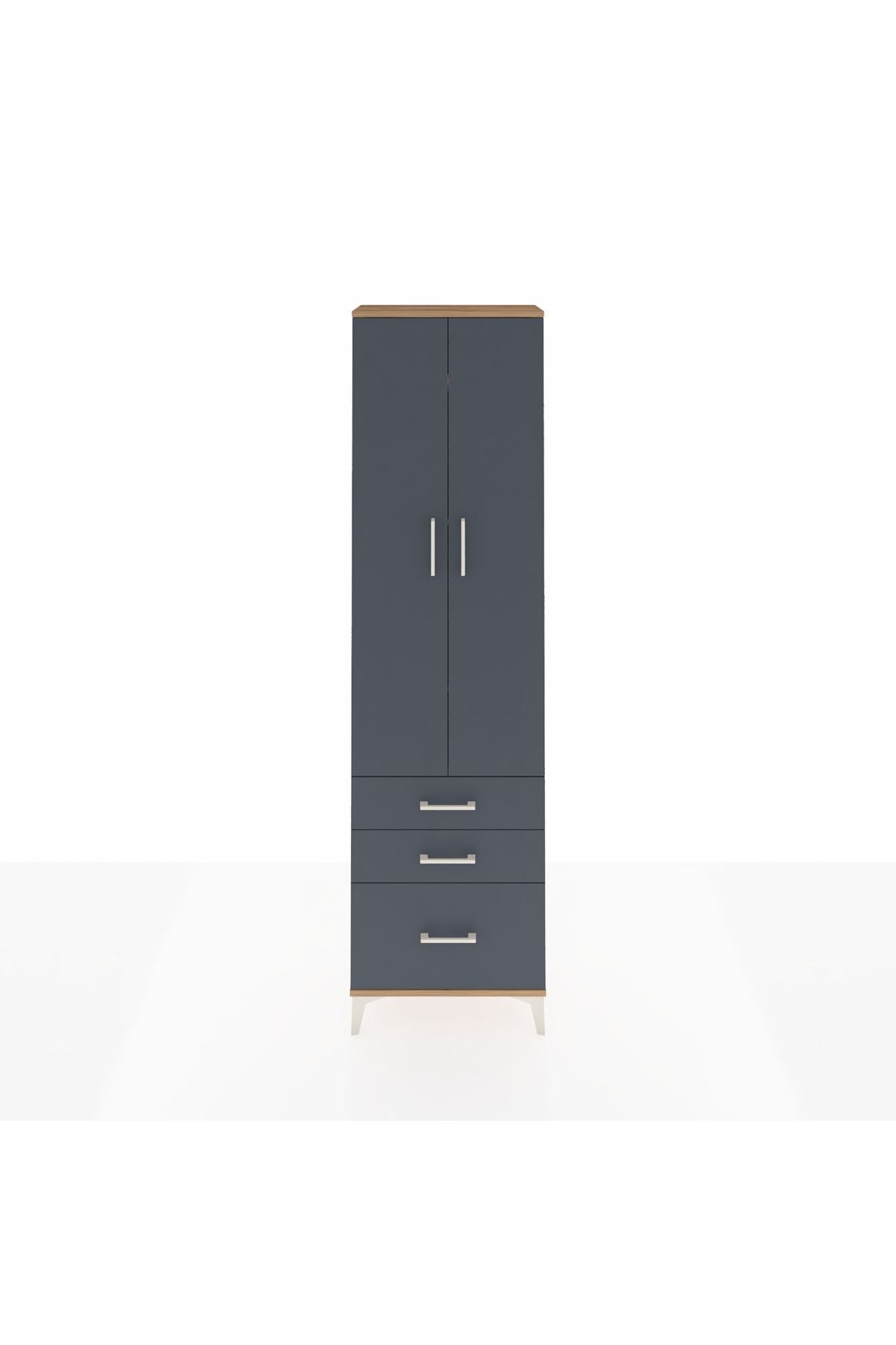 Arges Dolap 4 Raflı 3 Çekmeceli 2 Kapaklı 60x30x221 - S29M032V8A