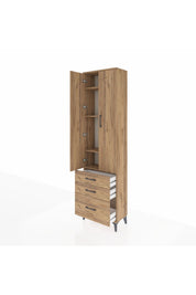 Arges Dolap 4 Raflı 3 Çekmeceli 2 Kapaklı 60x30x221 - S29M032V9A