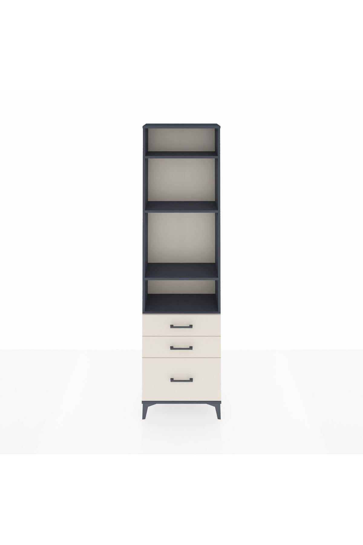 Arges Dolap 4 Raflı 3 Çekmeceli 60x30x221 - S29M033V4A
