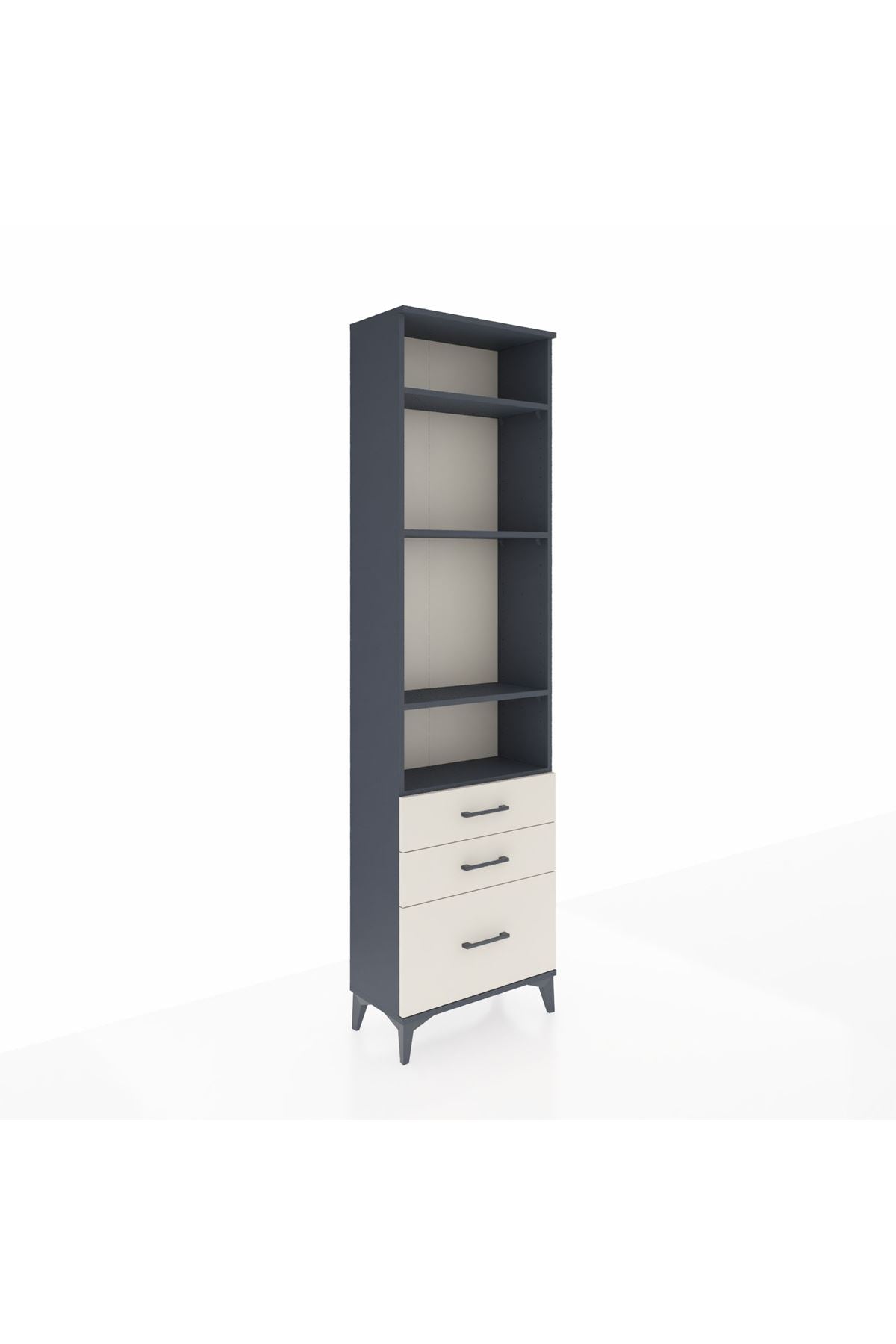 Arges Dolap 4 Raflı 3 Çekmeceli 60x30x221 - S29M033V4A