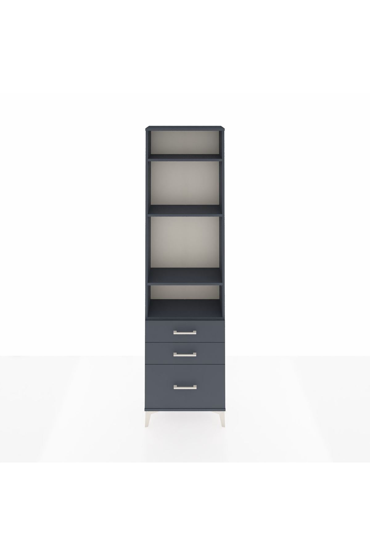 Arges Dolap 4 Raflı 3 Çekmeceli 60x30x221 - S29M033V5A