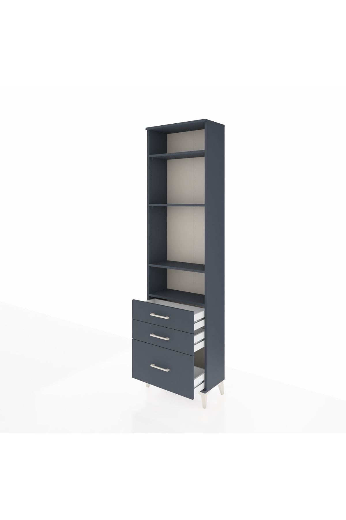 Arges Dolap 4 Raflı 3 Çekmeceli 60x30x221 - S29M033V5A