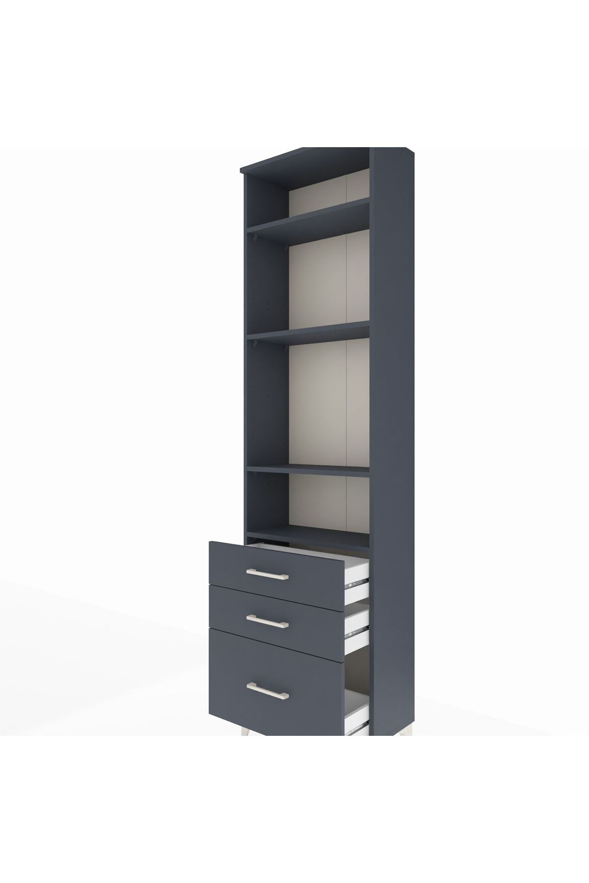 Arges Dolap 4 Raflı 3 Çekmeceli 60x30x221 - S29M033V5A