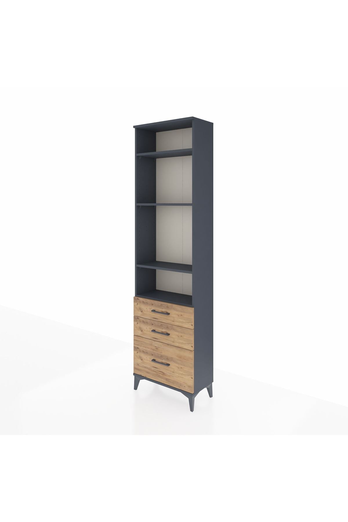 Arges Dolap 4 Raflı 3 Çekmeceli 60x30x221 - S29M033V6A