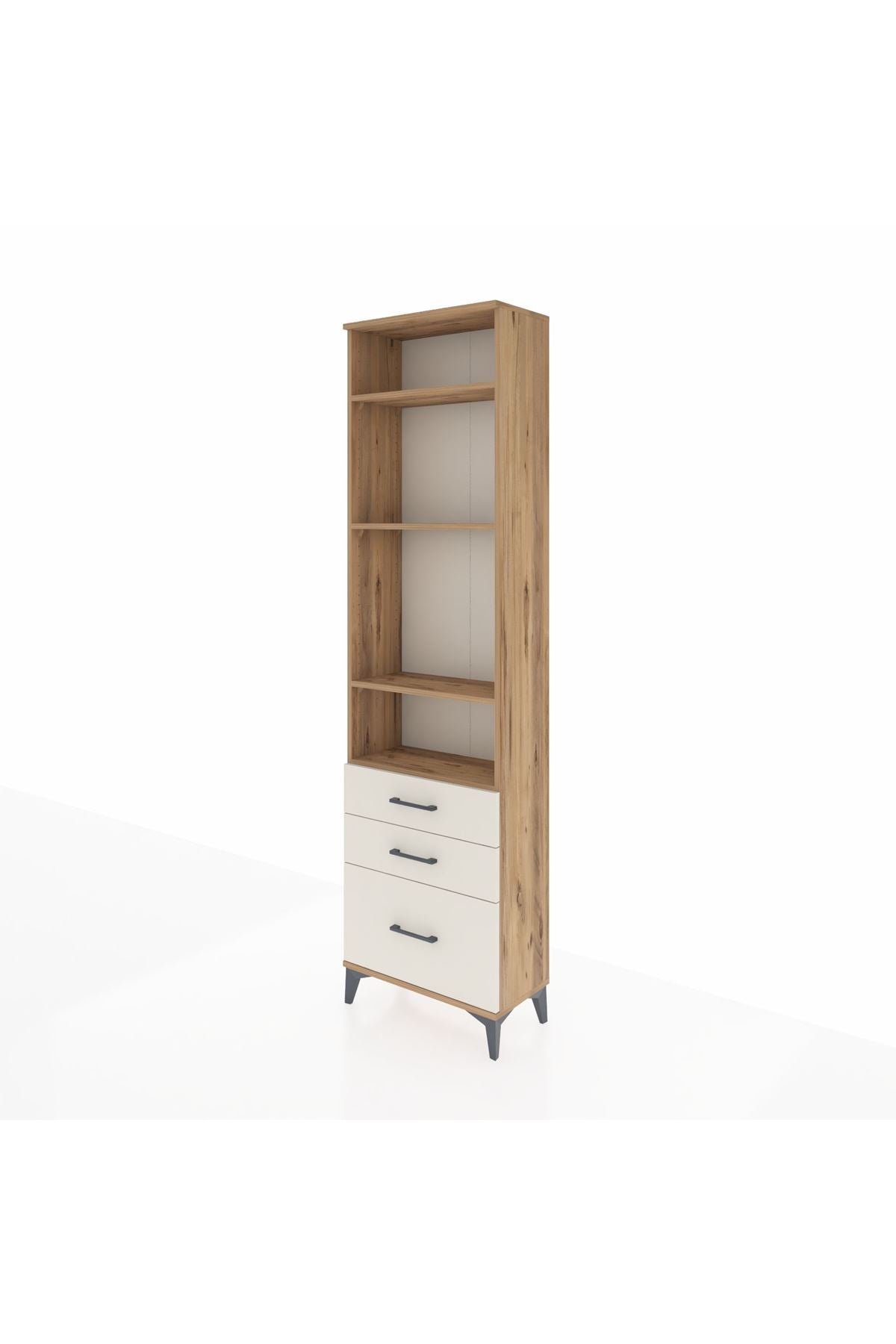 Arges Dolap 4 Raflı 3 Çekmeceli 60x30x221 - S29M033V7A